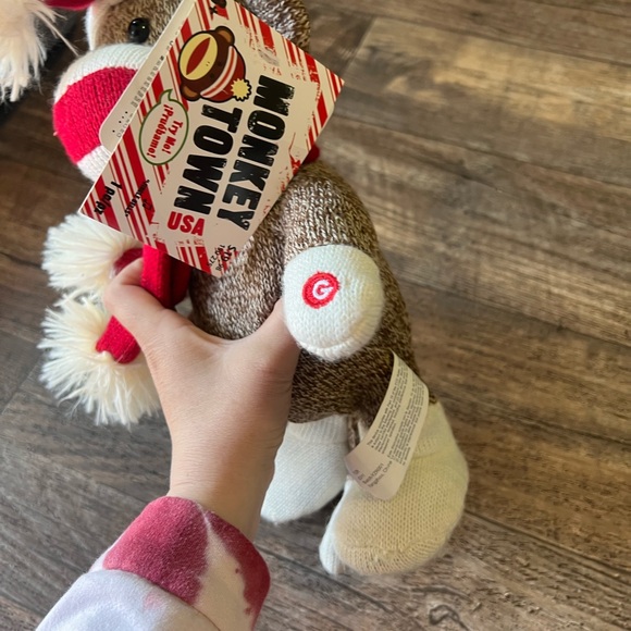 Monkey Town Christmas sock monkey - Picture 9 of 13